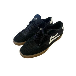 Lakai Men's Black Suede Cambridge Lace Up Skateboard Sneakers Size 10